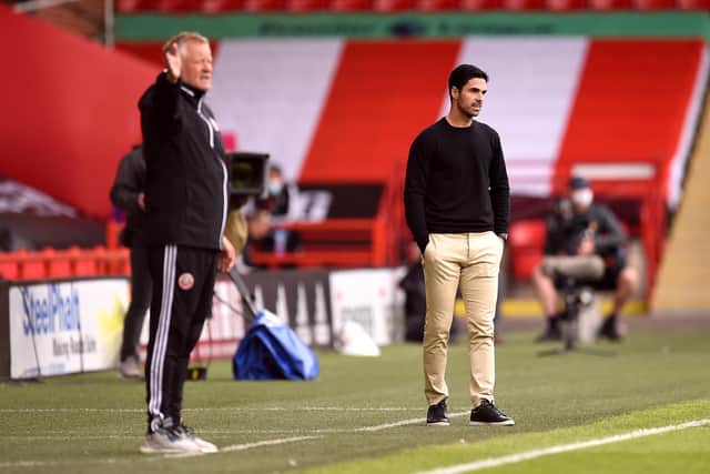 Arsenal manager Mikel Arteta (right) and Sheffield United manager Chris Wilder will meet again on Sunday: Oli Scarff/NMC Pool/PA Wire.