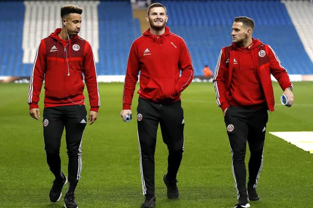 West Brom's Callum Robinson (left) during his spell with Sheffield United: Martin Rickett/PA Wire.