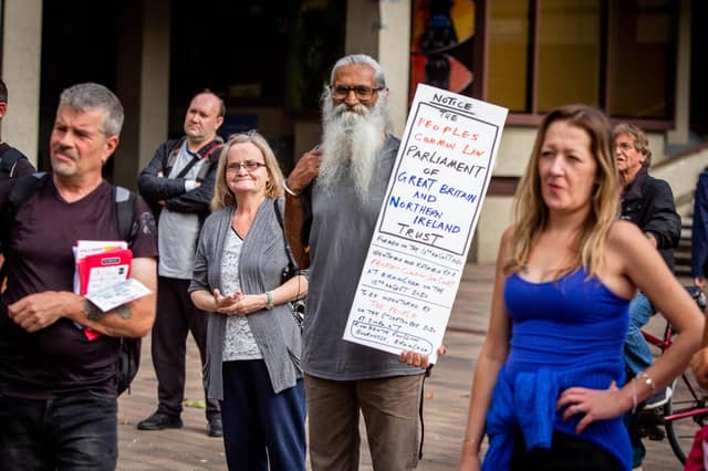 Protesters take part in the Portsmouth for Freedom event at Portsmouth Guildhall on Saturday. Picture: Habibur Rahman