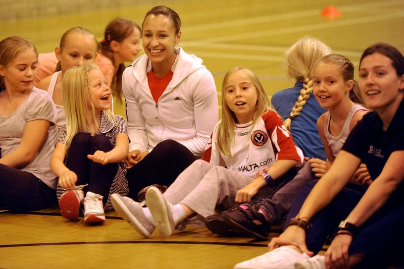 Jessica Ennis launching Sheffield City Council's Go For It! summer programme at Springs Leisure Centre