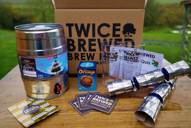 The Twice Brewed Brew House has opened up orders for its Christmas Pub In A Box.  Following the success of its campaign to bring a taste of The Twice Brewed to people in the comfort of their own home during the first Covid-19 lockdown, staff at the Northumberland Brew House are making sure the season of goodwill will also be the season of good ale with their Christmas boxes. Priced £30, the box can be collected or delivered direct to your door and includes: 5L mini cask of Merry Christmas branded Sycamore Gap Pale Ale, 2x Twice Brewed Pint Glasses, 2x Christmas Crackers, A Christmas Pub Quiz, Beer Mats, A Terry’s Chocolate Orange and a chance to win a Stargazing, Supper and Slumber package at the Twice Brewed Inn. Visit www.twicebrewedshop.co.uk.