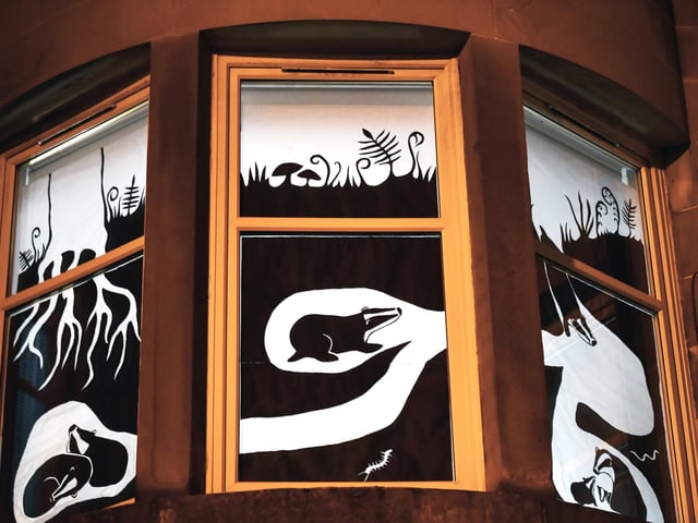 The streets of Battlefield, Glasgow, transformed into a magical outdoor gallery