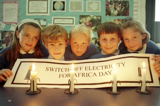 More than 500 youngsters and staff at East Herrington Primary School went without electricity as part of a sponsored "Switch-off" in 1996. Does this bring back happy memories?
