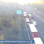 Highways bosses are warning of severe traffic jams near Sheffield after a lorry shed its load between junction 30 and junction 29a on the M1 this morning.