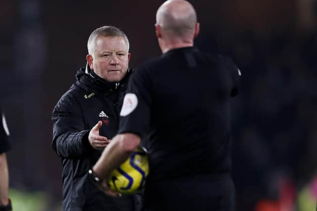 Sheffield United manager Chris Wilder prefers a firm handshake to a fistbump: James Wilson/Sportimage