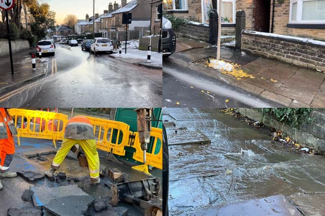 Another Yorkshire Water mains pipe has burst in Sheffield, leading to hundreds of gallons of water being lost.