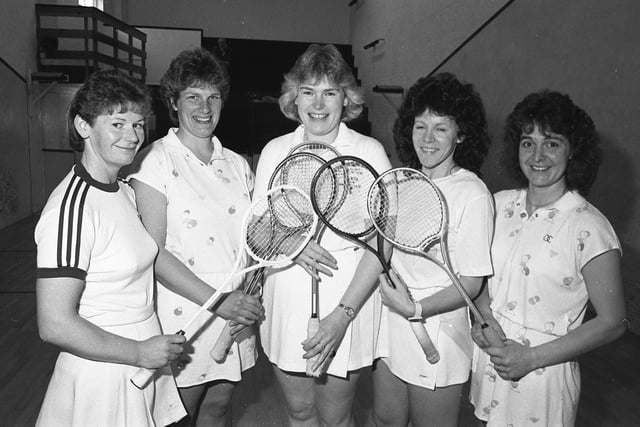 Alnwick ladies squash team in 1989.