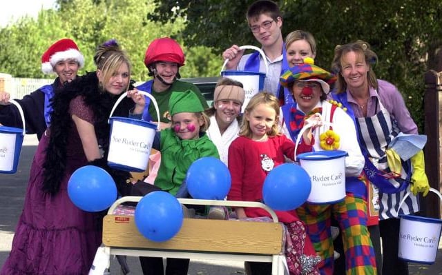 A big fundraiser push for the Sue Rydar Care at Hickelton Hall back in 2003.