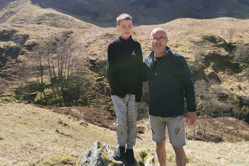 Graeme Struth and his son headed to the hills to make the most of the good weather.