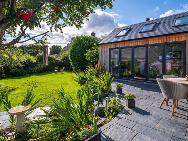 The extension opens up to a patio area.