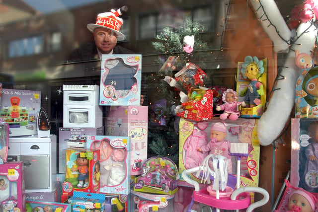 Joplings manager Nigel Jolly with the store's display of toys in 2009. Remember this?