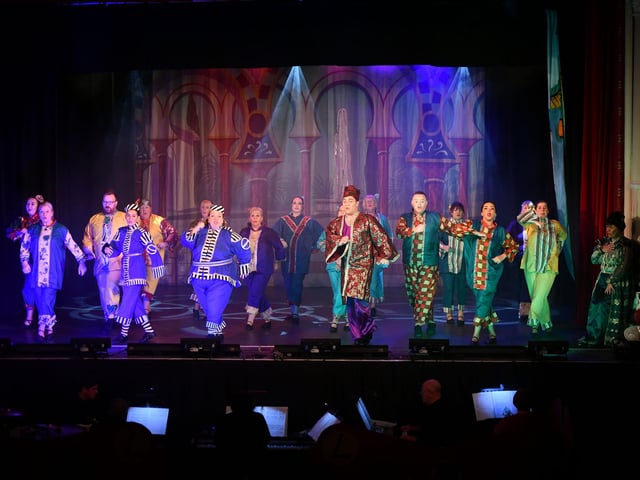 Larbert Musical Theatre members return to the stage after a Covid-enforced two-year break to put on a stirring performance of Aladdin.