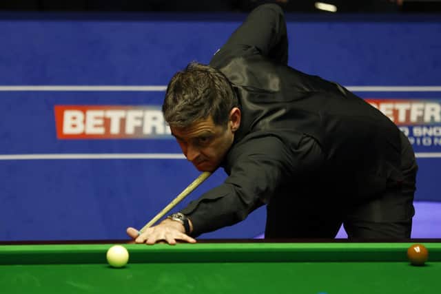 Ronnie O'Sullivan during day one at The Crucible. Sheffield snooker fans have praised World Championships boss Barry Hearn after his staunch defence of keeping the tournament at The Crucible. Photo: Richard Sellers/PA Wire.Photo: Richard Sellers/PA Wire.