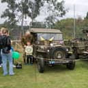 Military vehicles on display at Frechville Fun Day.