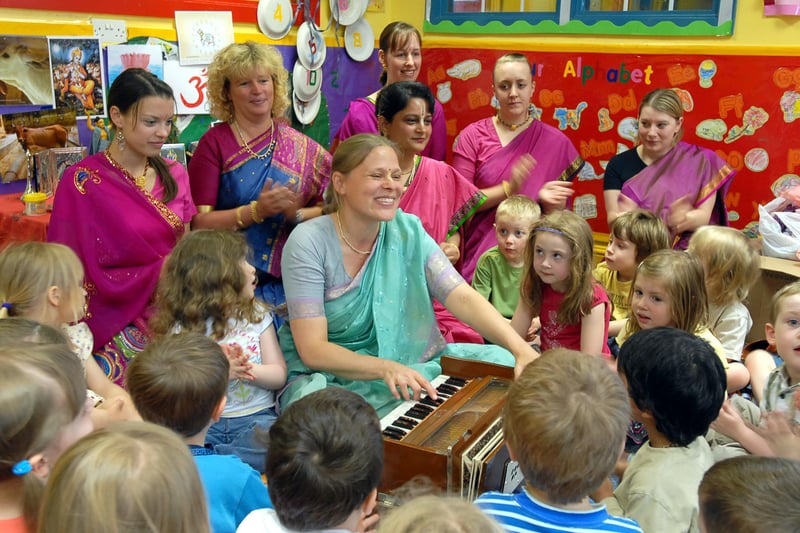 The Hindu festival at Cleadon Village Kindergarten included songs which youngsters and staff could join in with. Were you there in 2007?