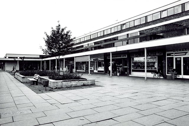 The shopping centre at Newfield Green was a busy centre for this part of Gleadless Valley when this picture was taken in June 1972 and included a tenants meeting hall, library, pubs and other facilities