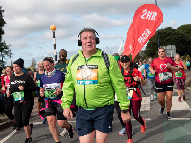Action from the Great South Run. (201019-266)