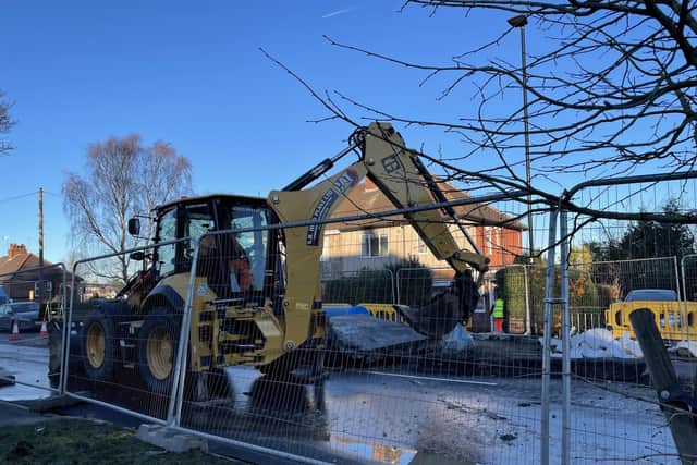 Moonshine Lane is closed whilst Yorkshire Water work to repair the pipe. "It will reopen as soon as possible,” a Yorkshire Water spokesperson said.