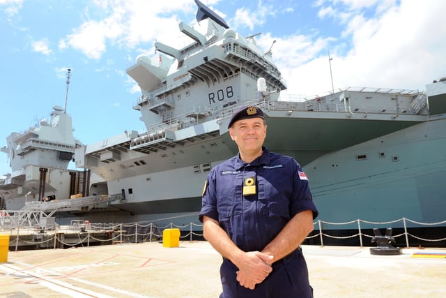 Commodore Steve Moorhouse, commander of the UK carrier strike group. Picture: (020720-916)