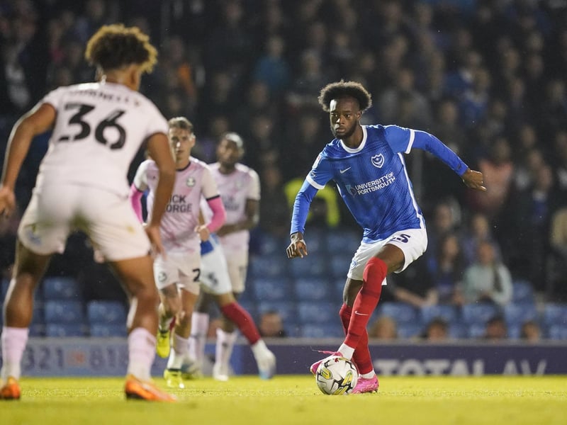 Pushing hard to make an impact at Fratton Park. 