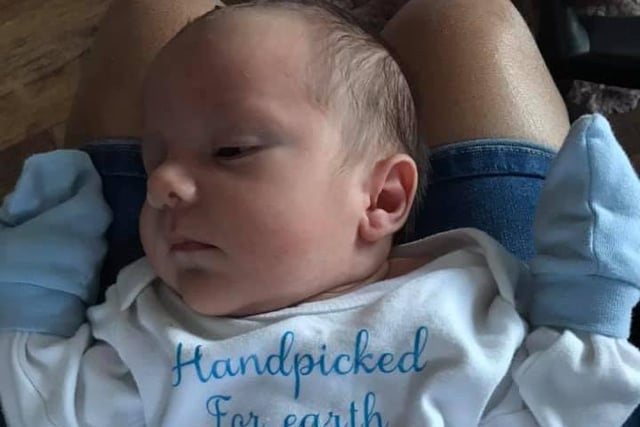 Shirley Dutton-moat shared this image of her grandson Dennie who is seven-weeks-old.