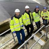 Pictured are Yorkshire Water, Environment Agency and Don Rivers Trust colleagues at Jordans Weir celebrating the return of salmon to a Sheffield's River Don,