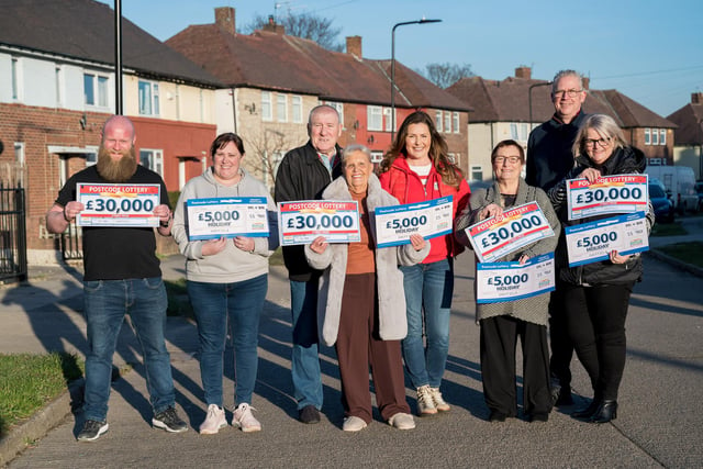 Twelve lucky neighbours on Knutton Crescent recently celebrated winning over £450,000 between them with the People's Postcode Lottery. One winner, 75-year-old Jan Frost, shared she will treat her husband Mick to a new pigeon hut and hopes to go on holiday to Cyprus. She said: "It’s like a dream, it only happens to other people and not us – we’ve never won owt like this."