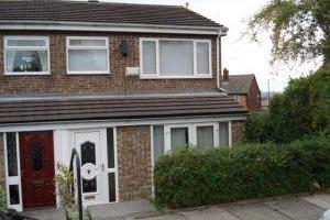 Zoopla is asking for offers around £99,950 for this three-bedroom semi with conservatory and garage.
