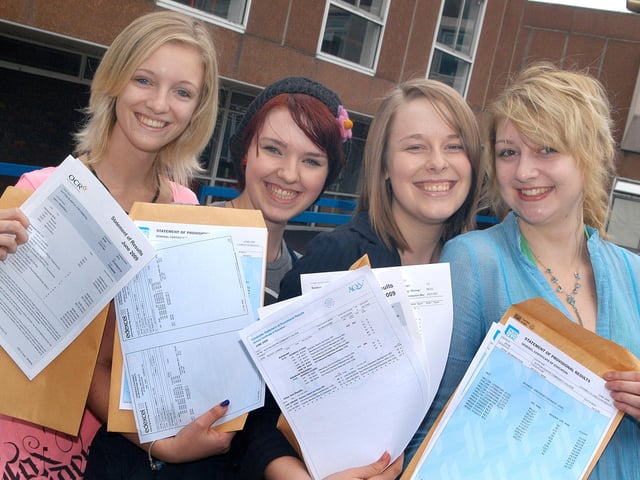 2009 star performers at A level are from left, Amy Beardall, Jasmin Scrivens-Smith, Nicola Carlin and Nicola Wain.