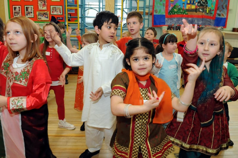 East Boldon Infants School pupils enjoyed a day of Indian topics including dancing 8 years ago.
