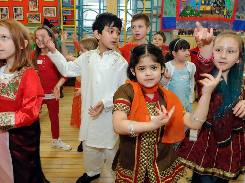 East Boldon Infants School pupils enjoyed a day of Indian topics including dancing 8 years ago.