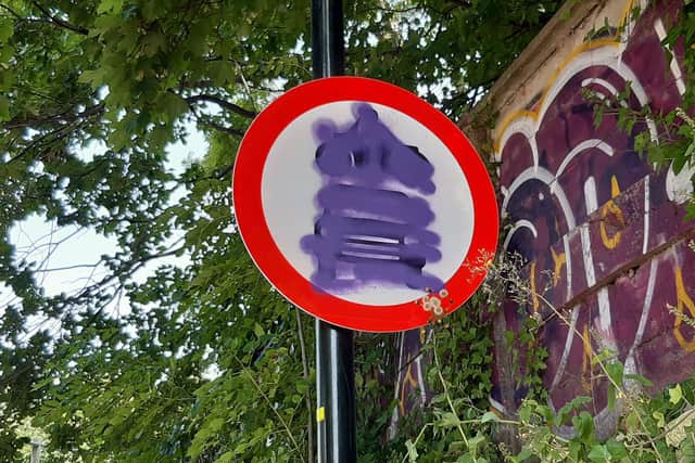 Metal bollards have been cut, plastic barriers thrown in the river and signs sprayed after the restrictions were introduced two weeks ago.