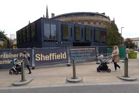 An eyesore or a fine example of the old next to the new? Opinions in Sheffield town centre are split on the new Container Park, due to open in just over a week.