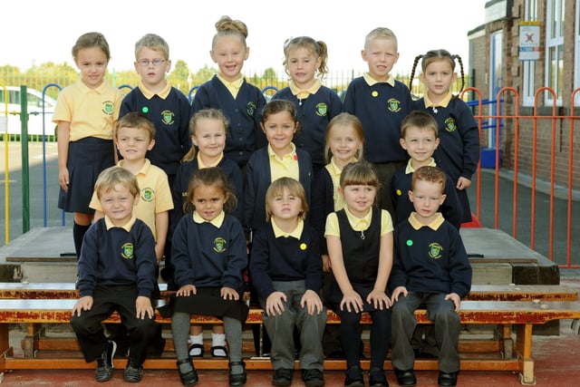 Hedworth Lane Primary School, in Boldon Colliery, is pictured and it is Mrs Davison's reception class which is all smiles.