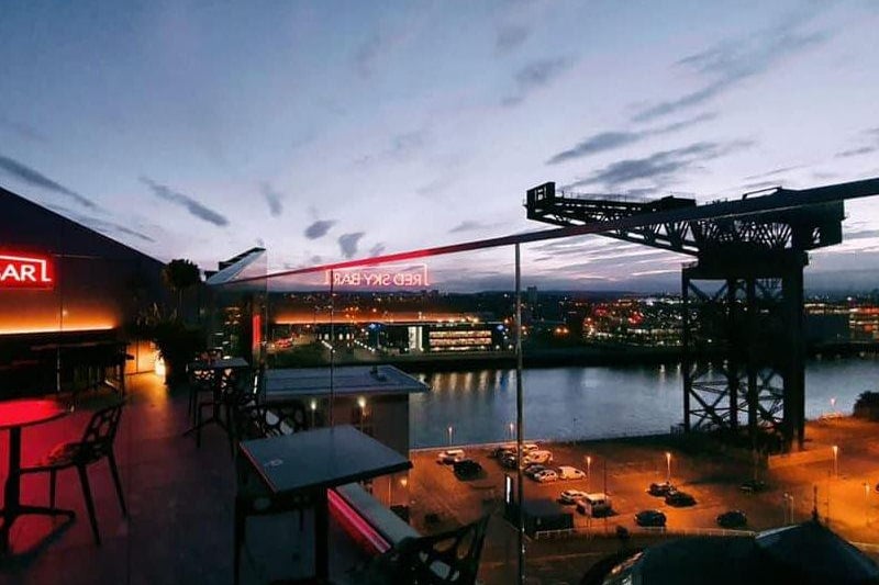 The Radisson RED Hotel boasts one of Glasgow’s finest rooftop bars - with incredible views of the Clyde and the Finnieston Crane - it’s an awe-inspiring sight seeing the Cran cast a shadow over the Clyde as the sun begins to set.
