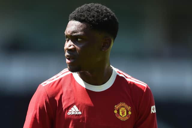 Teden Mengi could be looking for experience in the Football League after performing well for Manchester United in the PL2 this term. (Photo by Nathan Stirk/Getty Images)