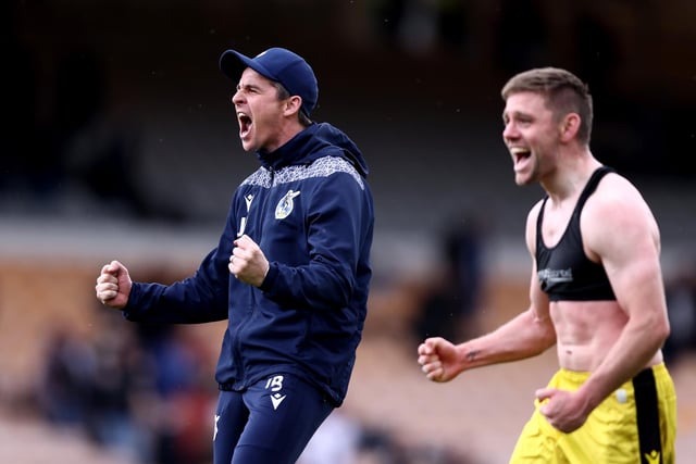Another young manager with links to both Fleetwood and Glasgow football, Joey Barton has led Bristol Rovers to a strong start on their return to League One, including an unfancied draw at Hillsborough. A 7% chance of the drop would come as a surprise at this stage - it's been a job well done so far.