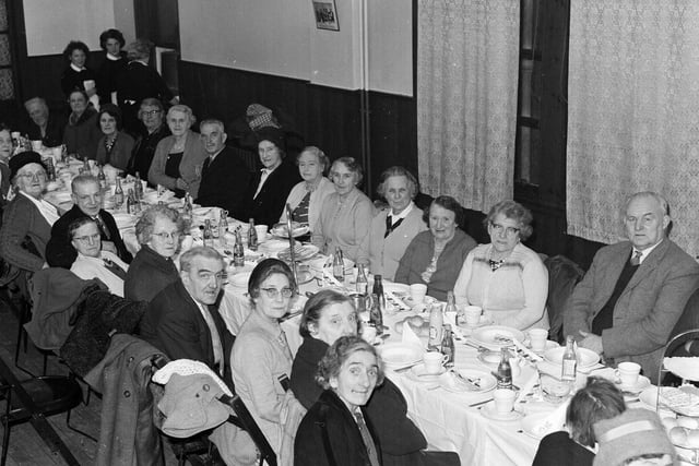 Members of Niddrie and Craigmillar OAP Association enjoy a Burns Supper in January 1964.