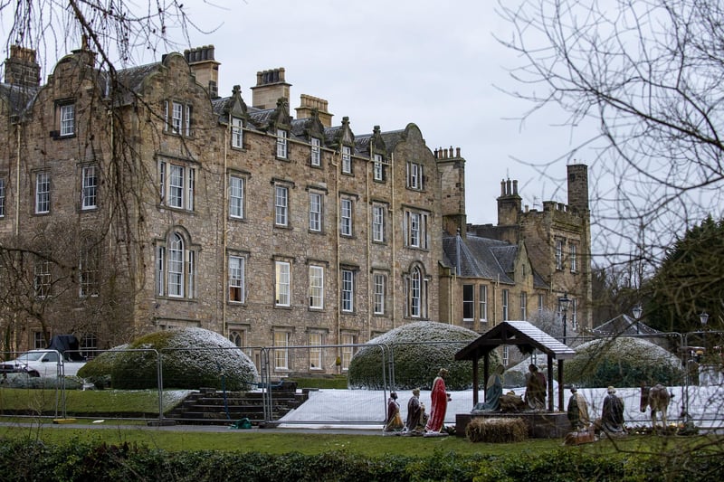 The star was also spotted filming at Newbattle Abbey College
