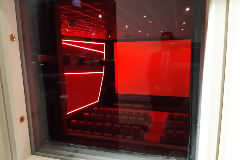 The view from the projector at the new Savoy cinema in Doncaster town centre