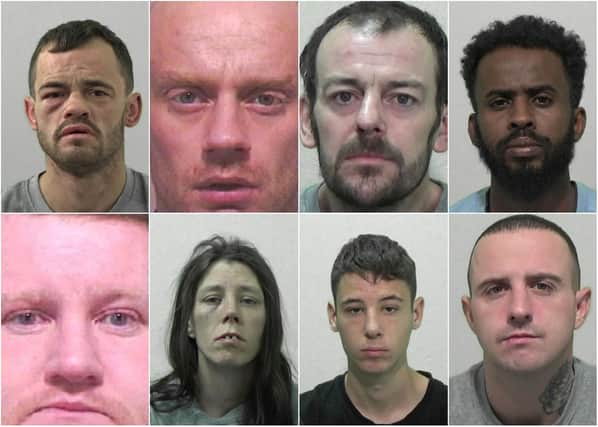 Just some of the criminals from the Sunderland area who have been locked up recently for their crimes.