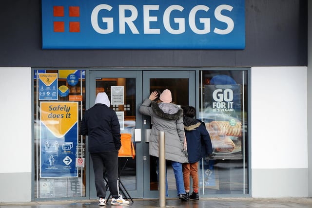 Greggs, following the new lockdown rules for takeaway food is closed to the public offering delivery only via Just Eat.