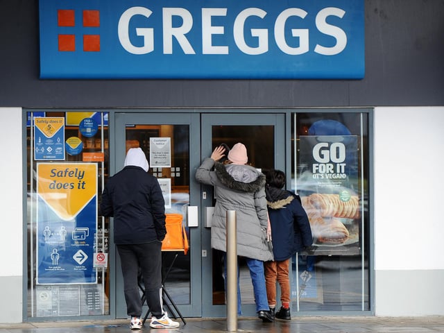 Greggs, following the new lockdown rules for takeaway food is closed to the public offering delivery only via Just Eat.