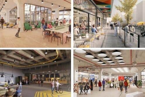 Proposals submitted to Sheffield city Council by architects Allford Hall Monaghan Morris and developers Urban Splash for the regeneration of the old Cole Brothers department store on Barkers Pool