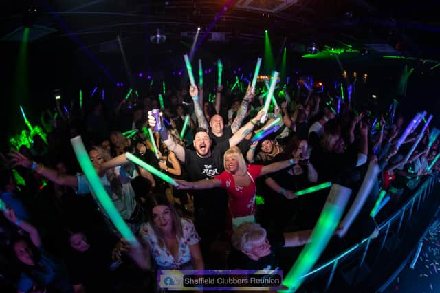Sheffield Clubbers Reunion fans having a great time on the dancefloor at the Leadmill