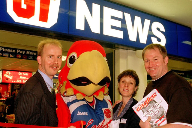 GT News at Crystal Peaks  who have just been re furbished. Eagleman cut the tape at the store with Staor manager Jonathan langston,Jill Harrison and Eagles manager Mike Turner in 1999