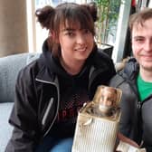 You’d probably not want to give to your children.But Sheffield couple and Alton Towers fans Ben and Vicki Clarke, pictured, are delighted after getting their hands on what they admit is the most creepy looking jack in a box toy that you’re likely to come across.
