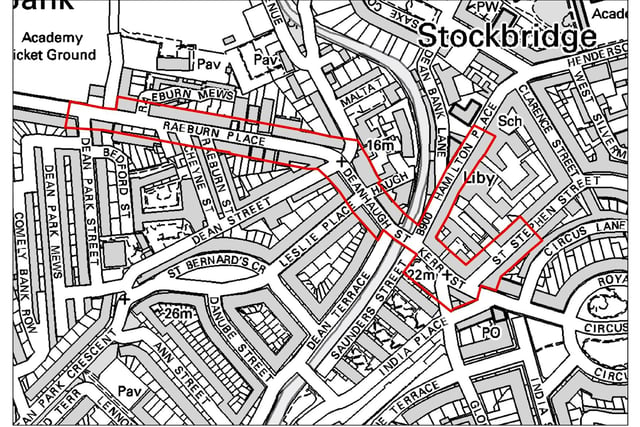 Stockbridge's Raeburn Place, Deanhaugh Street, part of Kerr Street, Hamilton Street and St Stephen Street have also been drawn up