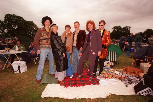 1970"s Glam Rock fans enjoy their night out at Clumber Park in 1998