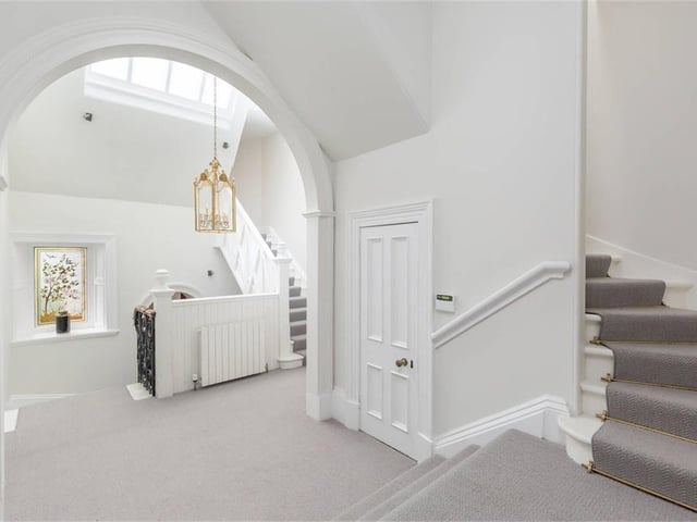 First floor landing and staircase to second floor.